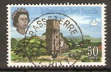 St. Kitts-Nevis 1963 50c Cultural Series Stamp. SG140.